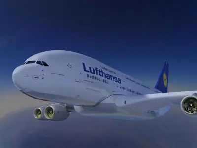 A380 Lufthansa 3D model