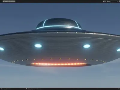 UFO SAUCER Low-poly 3D model
