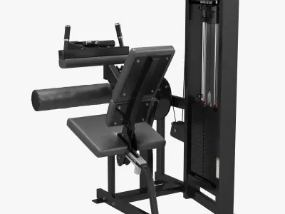 Hammer Strength Select SE Full Seated Leg Curl 3D model