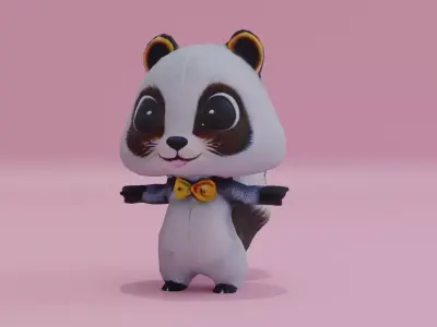 Squirrel Baby Cute Pixar Style Free low-poly 3D model