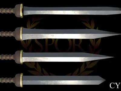 Roman Legionary Sword Gladius Low-poly 3D model