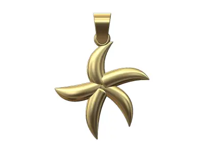 Simple starfish pendant charm 3D print model