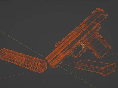 Modular USP Free low-poly 3D model