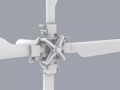 Sea King Wessex Tail Rotor Low-poly 3D model