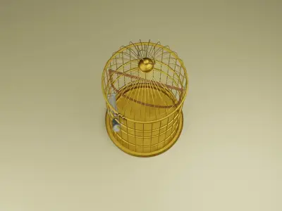 Bird Cage 001 3D model
