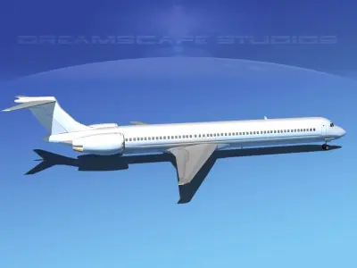 Douglas MD-80 Unmarked 2 3D model