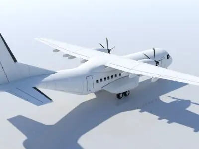 CASA C-295 AIRBUS C295 Static low poly turboprop military Low-poly 3D model