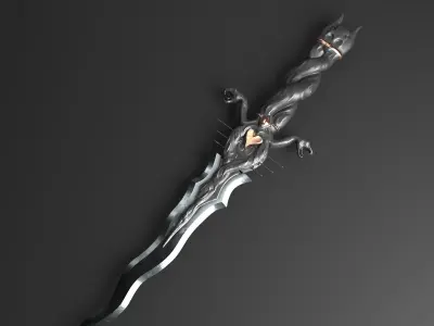 Serpent Dagger Free low-poly 3D model