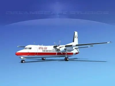 Fokker 50 Aria Air 3D model