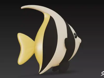 Cartoon Plush Moorish Low-poly 3D model