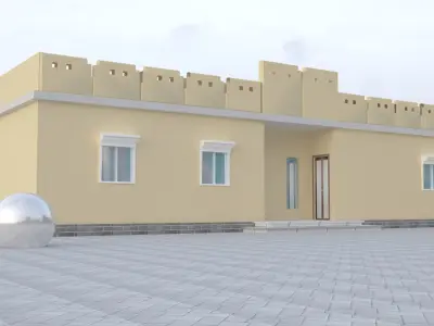 Ancient Building Idea Low-poly 3D model