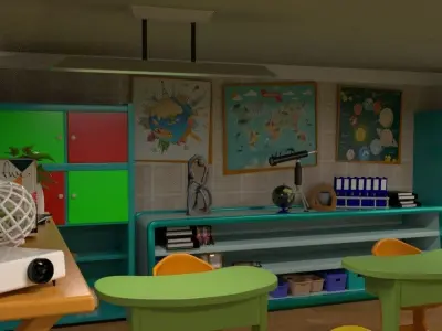 classroom 3D model