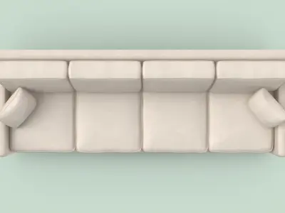 Classical 4 Seater Sofa 3D model