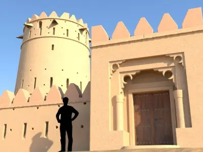 Arab Fort Low-poly 3D model
