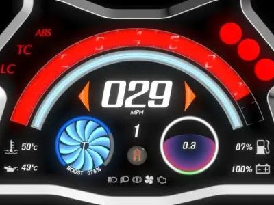 3d Digital Dash Concept Design Free low-poly 3D model