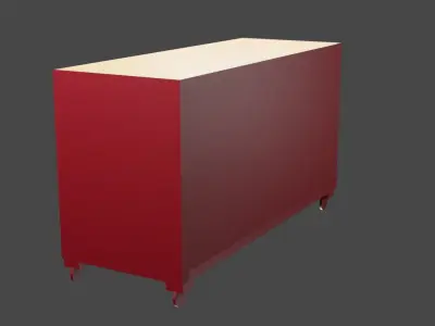 Simple Wooden top Tool Box Free 3D model