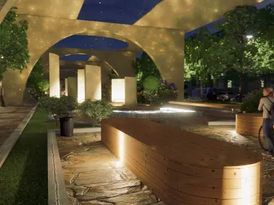 Master park-Regional park project-Private Park Landscape Low-poly 3D model