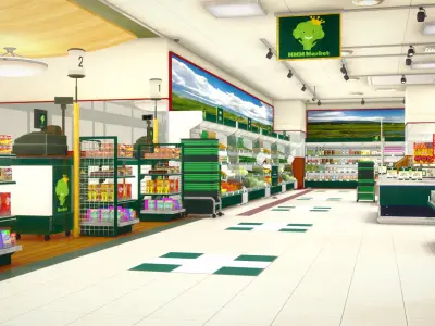 Japanese Supermarket 3D model purchase