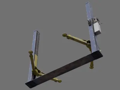 Two Post Lift 1D Low-poly 3D model