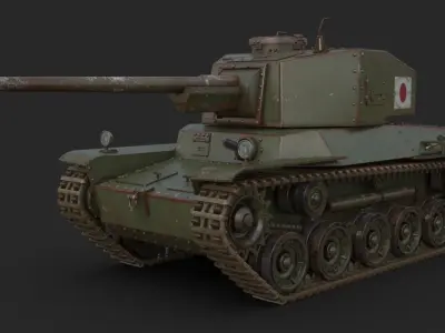 Tank Type 3 Chi-Nu Japan Mental Ray 3D model
