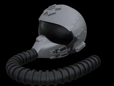 Pilot Helmet 3D model 3D printable 3D print model