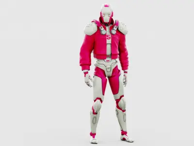 CYBORGTOPIA B-7  Rigged for Unreal Engine - Unity - MIXAMO 3D model