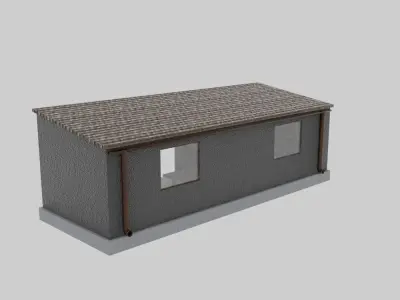 Abandoned workshop 01 Free low-poly 3D model