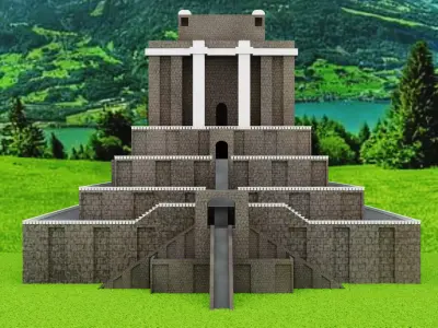 Ziggurat Low-poly 3D model