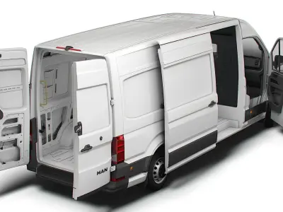 MAN TGE Panel Van L3H2 HQ Interior 2023 3D model