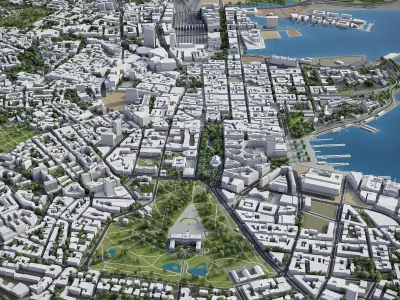 Oslo - Center Low-poly 3D model