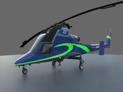 Kaman K-max Helicopter 3D model