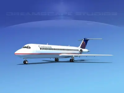 Douglas DC-9-30 Continental 3D model
