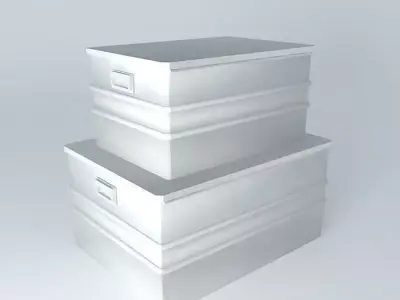Metal boxes 3D model
