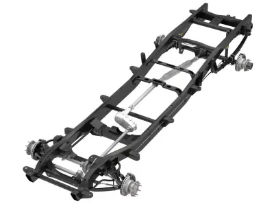 DUALLY PICKUP TRUCK CHASSIS 4WD IFS 3D model