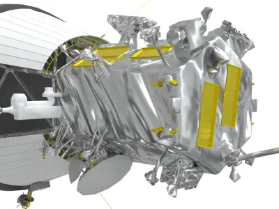 Parker-Solar-Probe spacecraft Low-poly 3D model