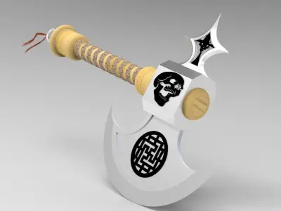 vikings war ax 3D print model