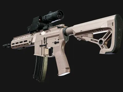 IWI Arad Rifle Low-poly 3D model