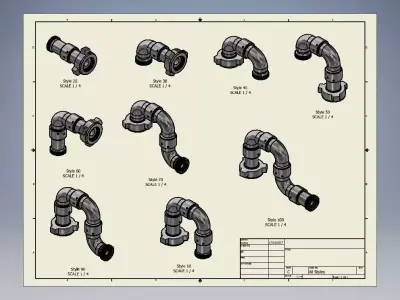 Swivel joints 3D model
