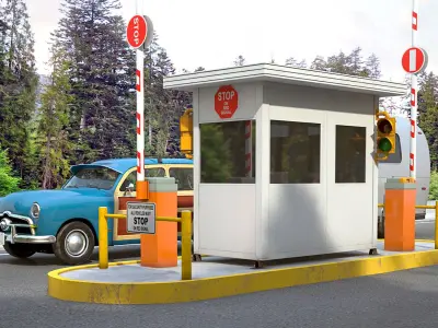 Portable Security Cabin 3D model