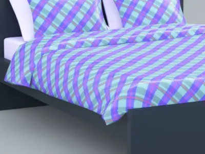malm bed Low-poly 3D model