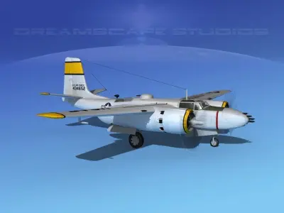 Douglas B-26B Invader V01 USAF 3D model