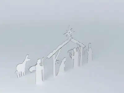 Nativity crib Free 3D model