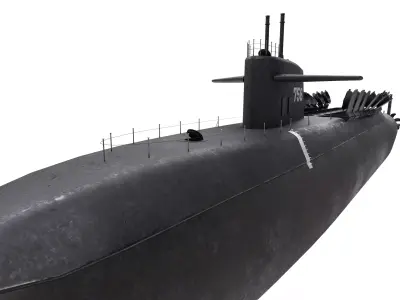Submarine Lafayette-Class - GAME READY Low-poly 3D model