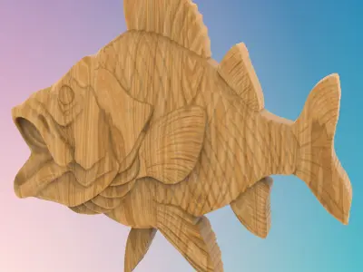 Carp fish 3D MODEL STL FILE FOR CNC ROUTER LASER 3D print model