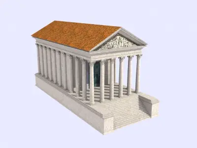 Roman temple 3D model