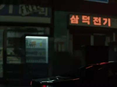 Cinematic street scene Lowpoly 3d model Free 3D model