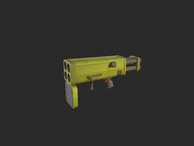 Stylized Quad launcher lowpoly 3d model Low-poly 3D model