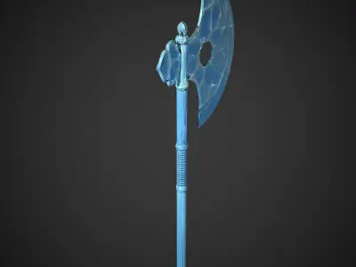 Sub Zero - Ice Axe - Mortal Kombat Low-poly 3D model
