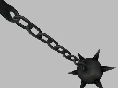 English flail mace 3D model