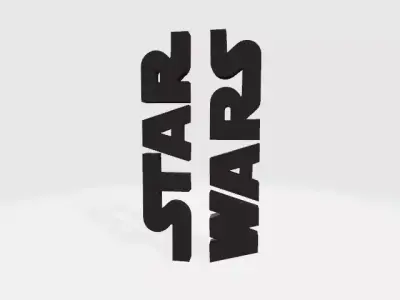 star wars logo 3d Free 3D model